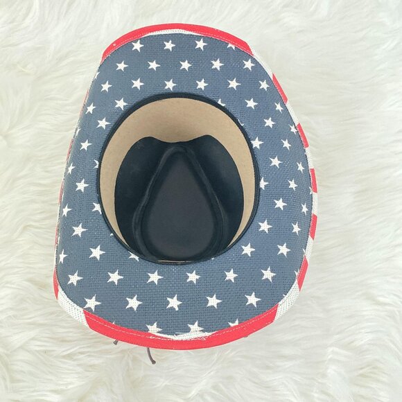 American Flag Cowboy Paper Hat - Picture 5 of 5